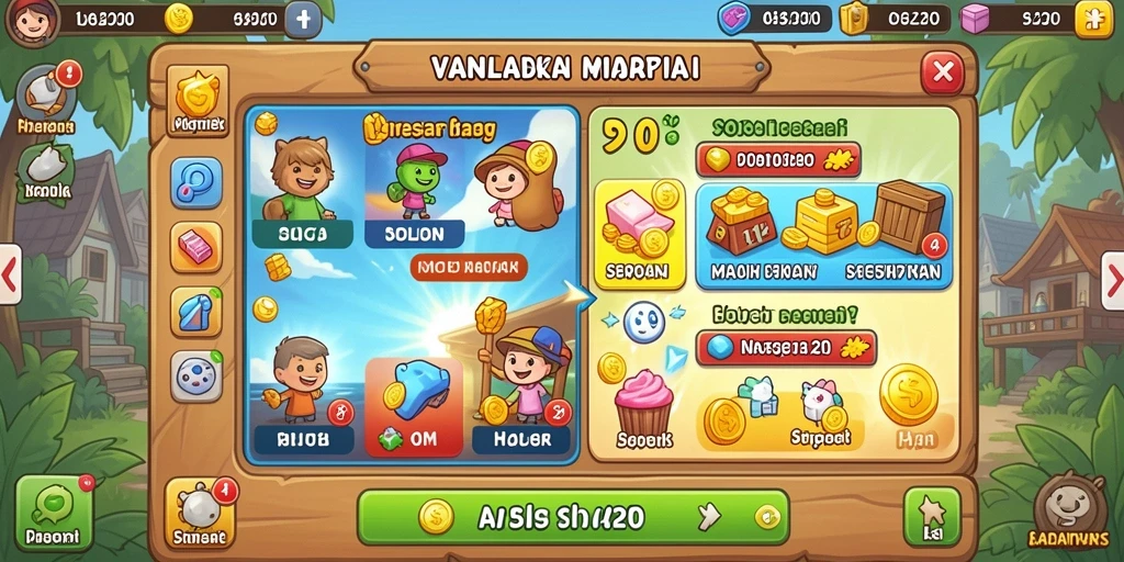 Ilustrasi aksi seru dari karakter di dalam game.